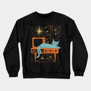 Mid Century Modern CAT Inspired Artworks Crewneck Sweatshirt